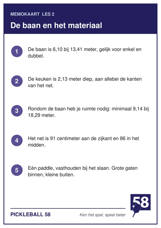 Memokaart van les 2
