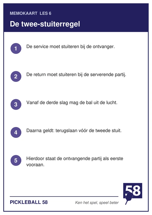 Memokaart van les 6