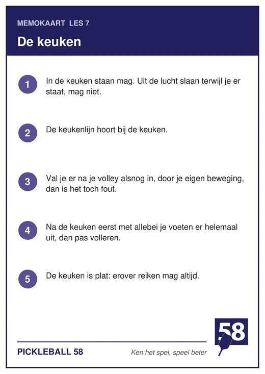 Memokaart van les 7
